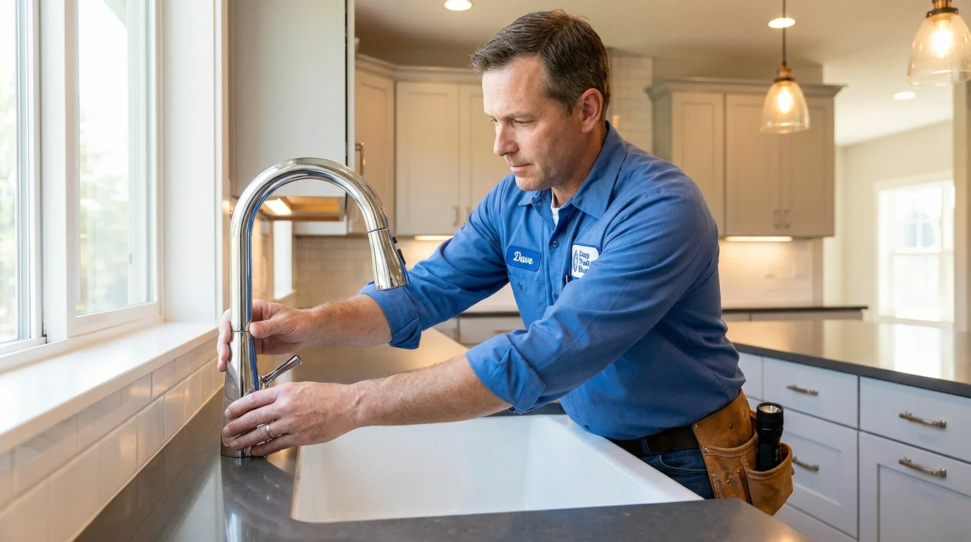 Kitchen faucet installation by Johns Plumbing LLC in Lumber City