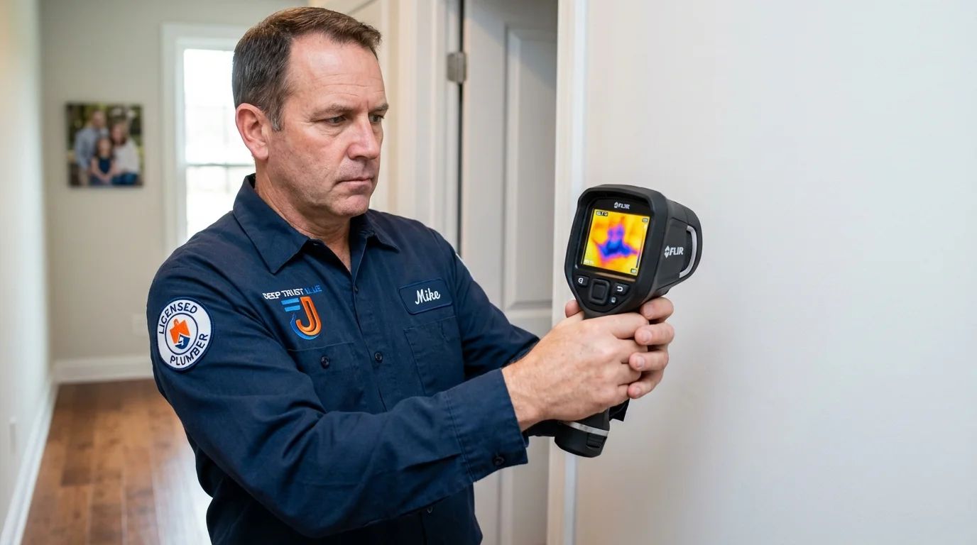Thermal imaging leak detection by Johns Plumbing LLC in Lumber City